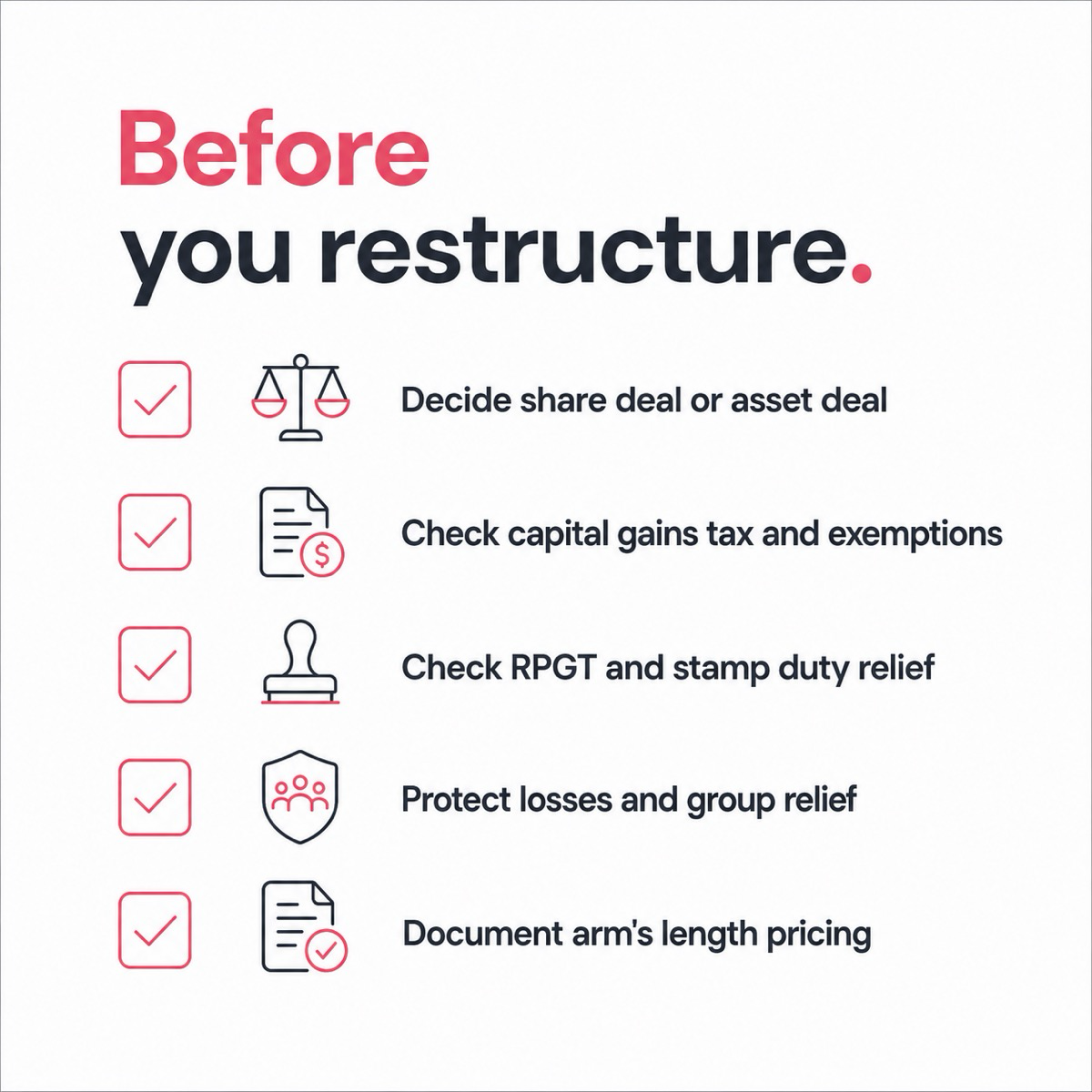 Tax readiness checklist before restructuring a Malaysian business