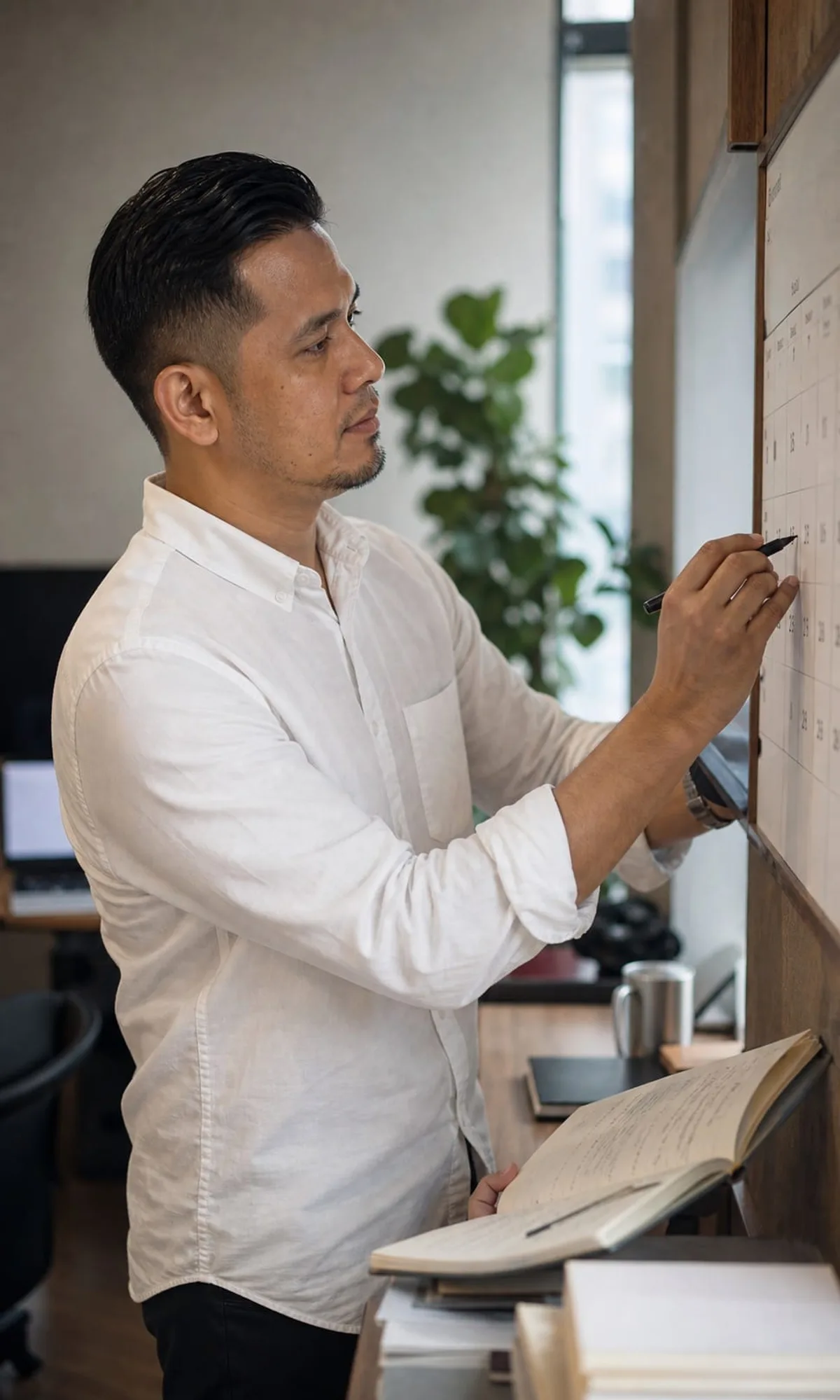 Malaysian Malay founder in Kuala Lumpur planning before financial year-end, a typical SSAM Group client.